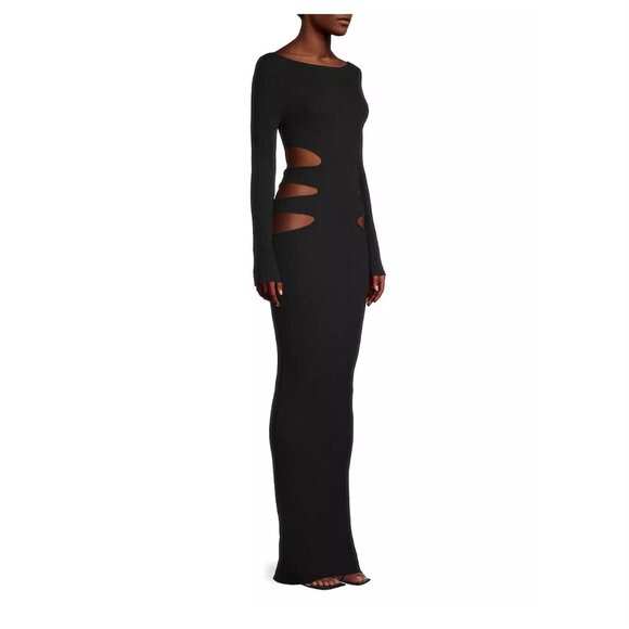 Victor Glemaud Cutout Boatneck Wool Gown - Picture 4 of 6